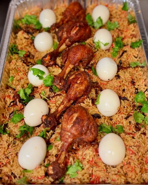 Biryani with eggs